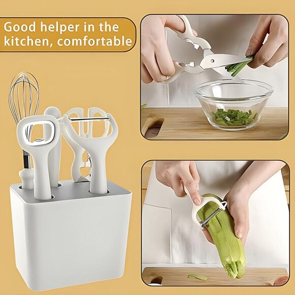 Home Kitchen Gadgets Utensils Set Paring Knife Whisk Bottle Opener Peeler - Picture 3 of 8